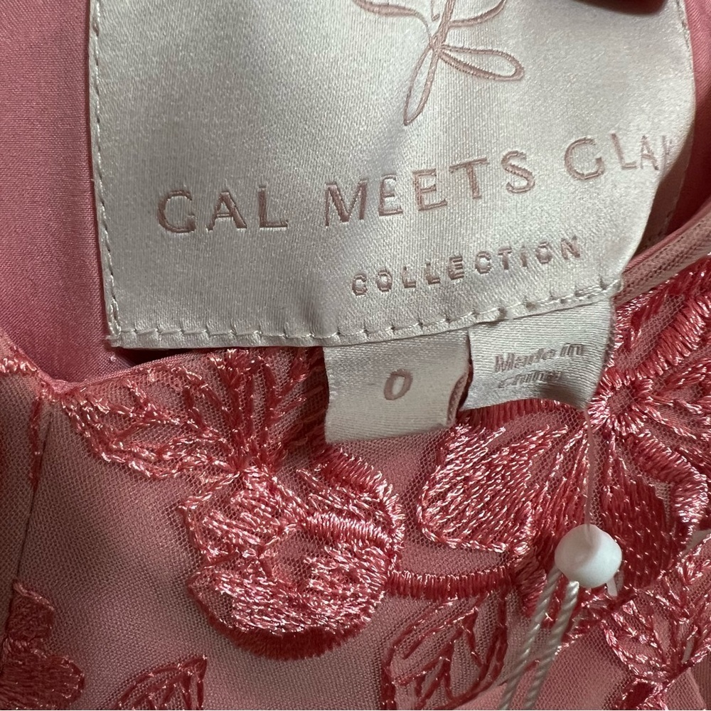 NWT Gal Meets Glam Cherry Blossom Floral Lace Midi Dress- Size 0 - Picture 4 of 6